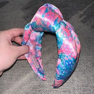 Lilly Pulitzer Pink & Turquoise Knotted Headband